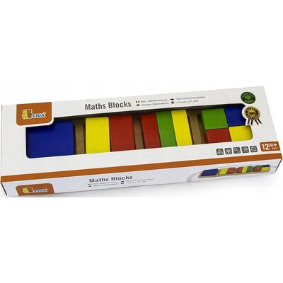 Viga Toys Drewniana Układanka Viga Klocki Matematyczne Ułamki 11 Elementów STREFADZIECIAKOW.PL 58653