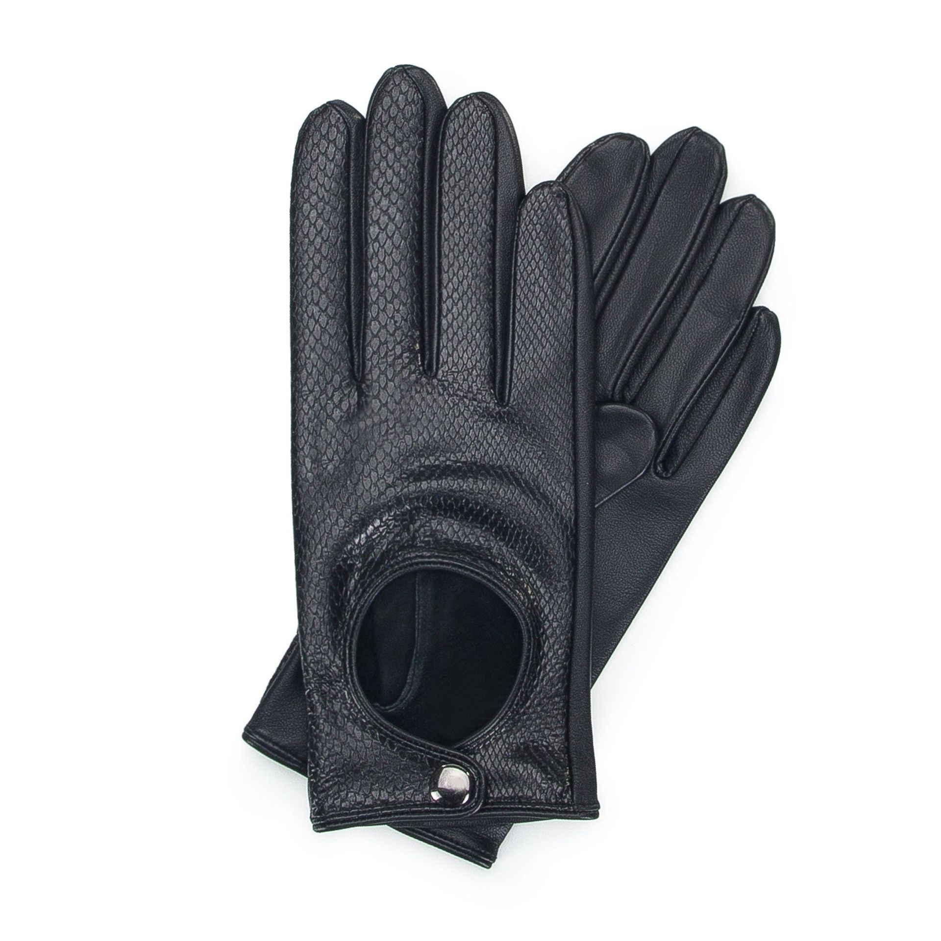 Damskie rękawiczki samochodowe ze skóry lizard