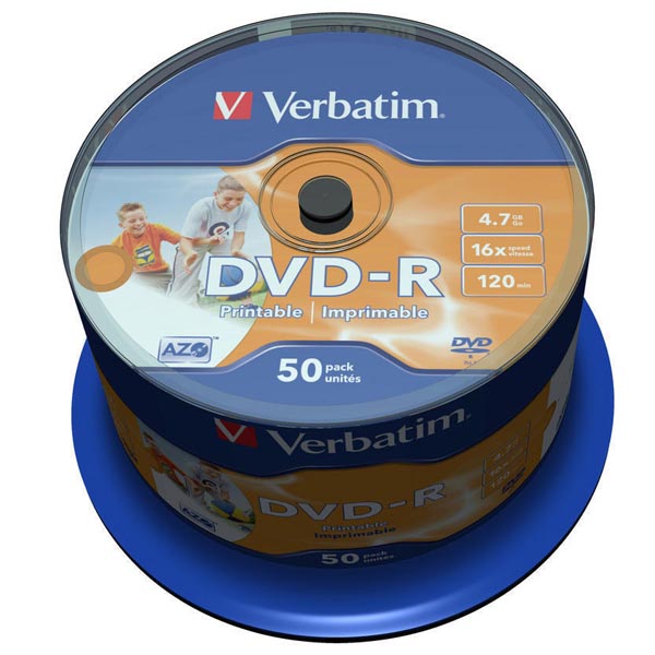Verbatim Płyta DVD-R  4.7GB Cake 50szt. - do nadruku