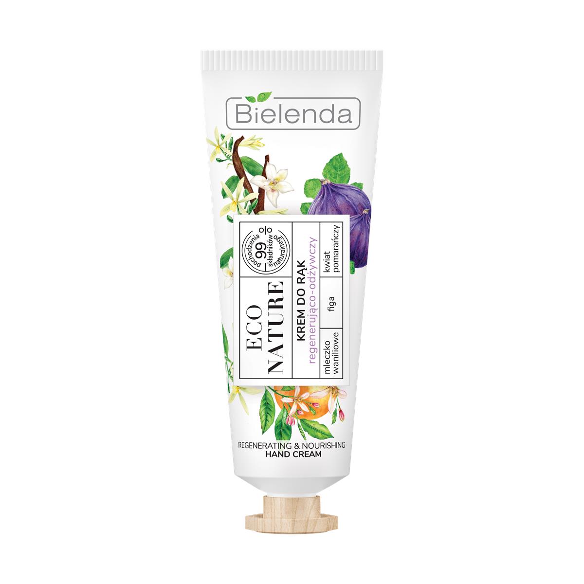 Bielenda Eco Nature Krem do rąk regenerująco-odżywczy - Mleczko Waniliowe & Figa & Kwiat Pomarańczy 50ml 119570