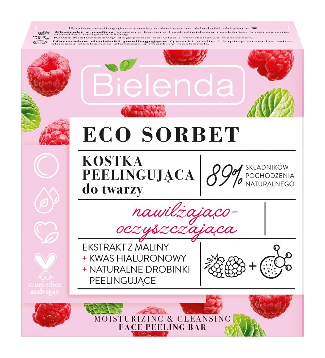 Bielenda Eco Sorbet Malina Kostka Peelingująca