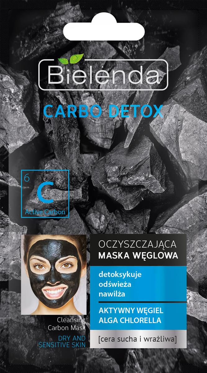 Bielenda Carbo Detox Oczyszczająca maska węglowa do cery suchej i wrażliwej 8g 1234588304