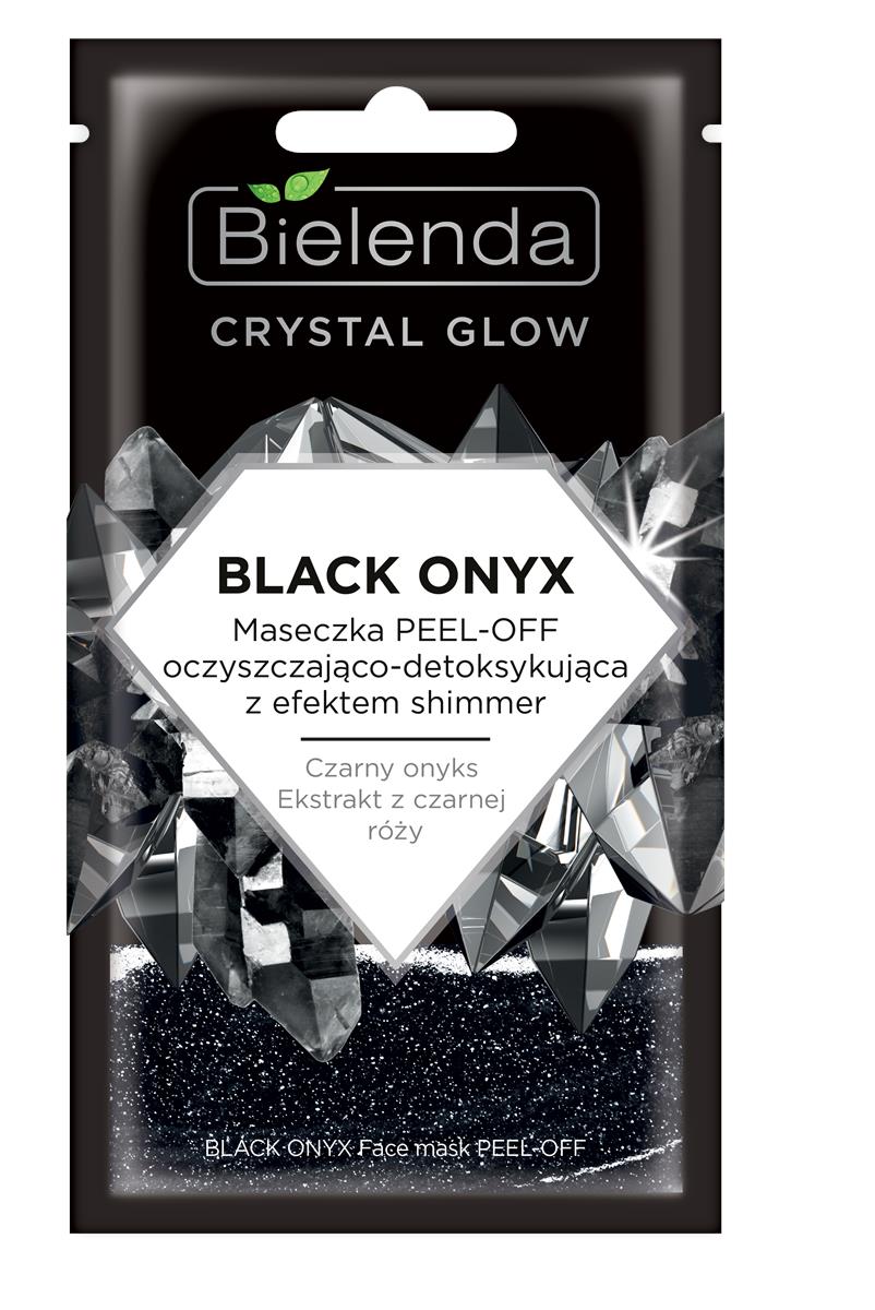 Bielenda Crystal Glow BLACK ONYX MASECZKA PEEL-OFF OCZYSZCZAJĄCO-DETOKSYKUJĄCA Z EFEKTEM SHIMMER 8g