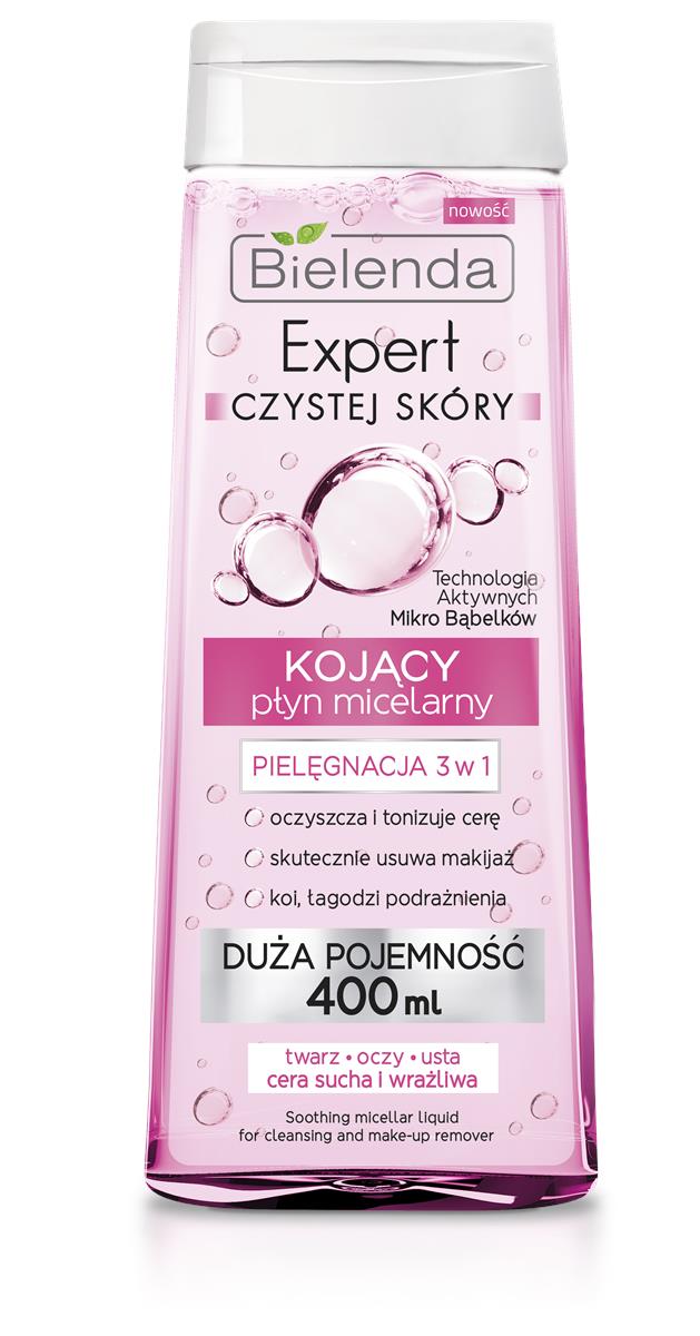 Bielenda EXPERT CZYSTEJ SKÓRY KOJĄCY PŁYN MICELARNY 3W1 400 ML