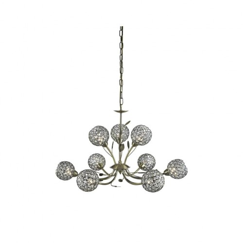 Bellis II lampa wisząca 9-punktowa antyczny mosiądz 5579-9AB