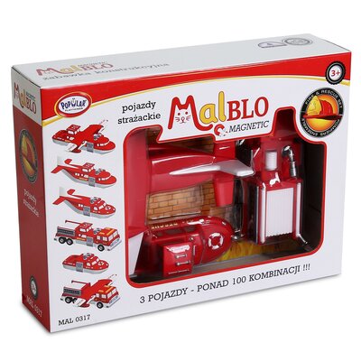 MalBlo Magnetic - Pojazdy strażackie 3+