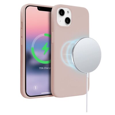 Etui Crong Color Cover Magnetic MagSafe do iPhone 14 Piaskowy róż