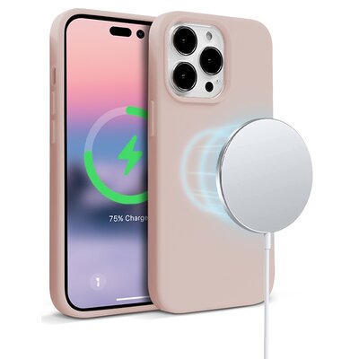 Etui Crong Color Cover Magnetic MagSafe do iPhone 14 Pro Max Różowy