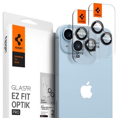 Szkło hartowane na obiektyw SPIGEN Optik.Tr Ez Fit do Apple iPhone 14/14 Plus Czarny