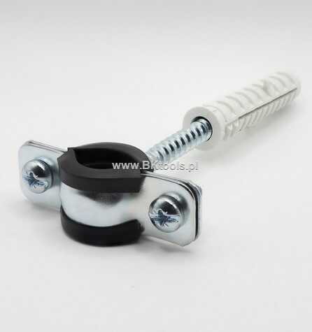 Dg Clamps Uchwyt do rur dwuśrubowy z gumą 3/8
