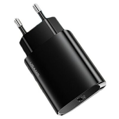 USAMS Ład. siec. 1xUSB-C T39 20W (only head) PD3.0 Fast Charging czarny/black CC131TC01 (US-CC131)