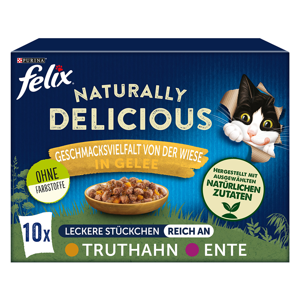 Pakiet Felix Naturally Delicious 10 x 80 g - Drobiowe smaki w galarecie