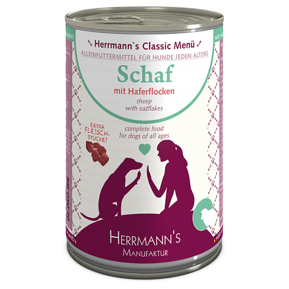 Herrmann's Menu, 6 x 400 g - Jagnięcina z biopłatkami owsianymi