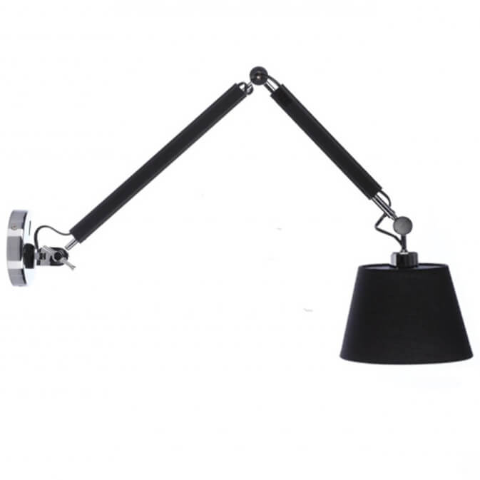 Czarna lampa ścienna Zyta AZ1844+AZ2600 Azzardo z regulacją do przedpokoju