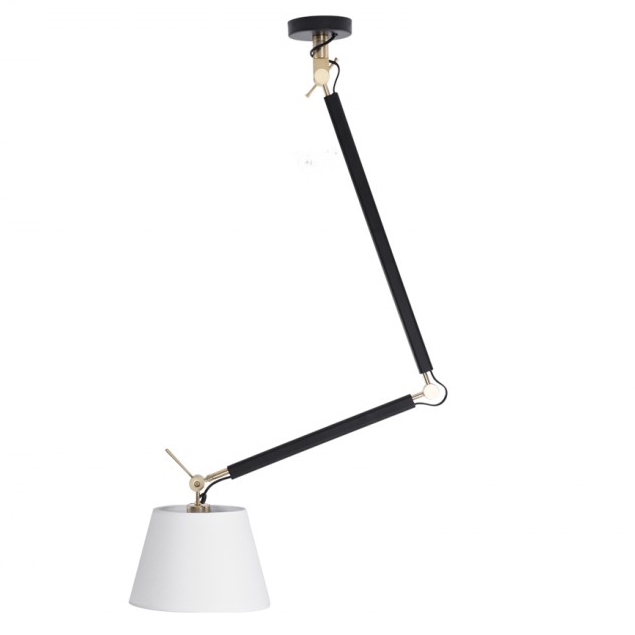 Wisząca lampa salonowa Zyta AZ4189+AZ2602 ruchoma nad stół czarna biała