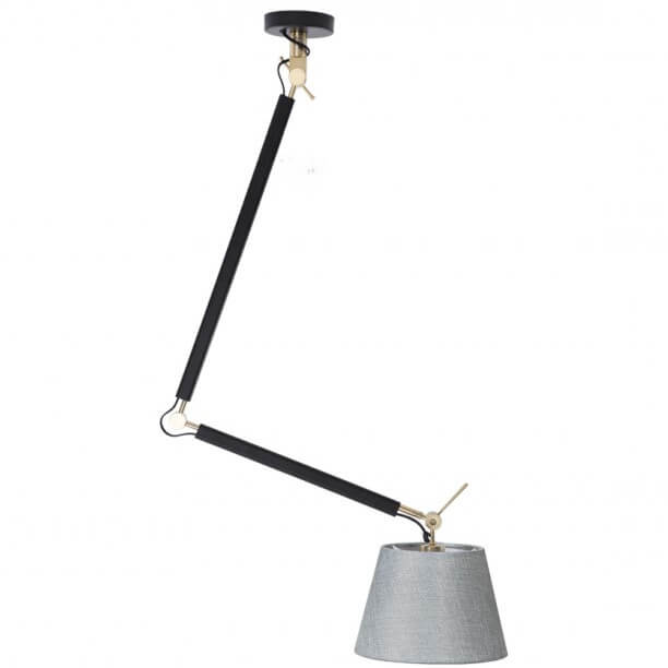 Wisząca lampa pokojowa zestaw Zyta AZ4192+AZ2601 wysięgnik czarna szara