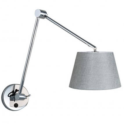 Pokojowa lampa ścienna Adam AZ1843+AZ2601 Azzardo kierunkowa satyna szara