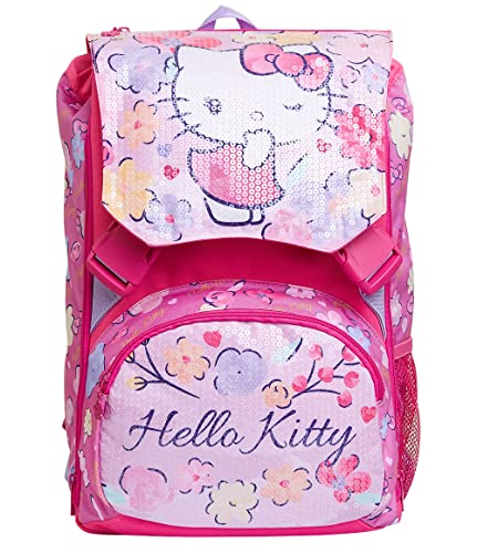 Hello Kitty Zaino Estensibile Plecak, Różowy, Taglia Unica Dziewczęta, Różowy