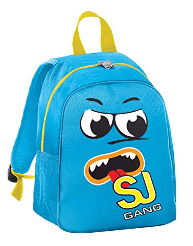 Seven SJ Zaino Scuola Small Faccine-Asilo elementari 10 lt Bambina, małe dziewczynki SJ Small Smiley plecak niebieski Angry Yellow Grundschule przedszkole 10 lt, Taglia unica-