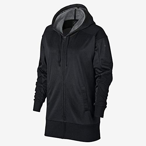 Nike Damska kurtka z kapturem z zamkiem błyskawicznym, HTR/czarna, XS