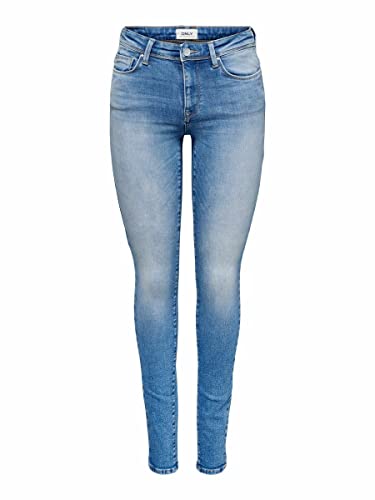 ONLY dżinsy damskie, Light Medium Blue Denim, 32W / 34L