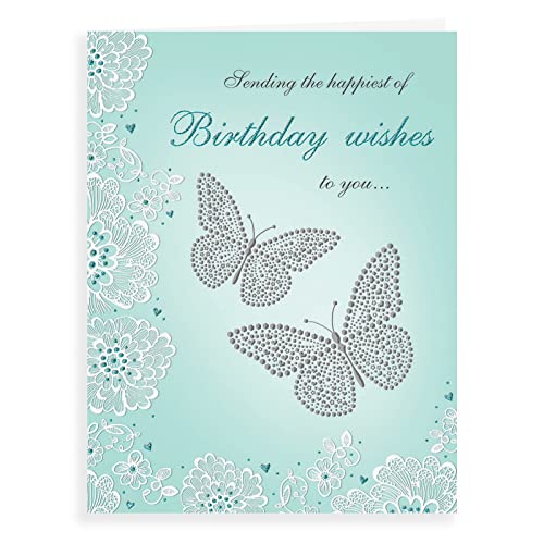 Kartka urodzinowa motyle - 20 x 15 cm - Regal Publishing