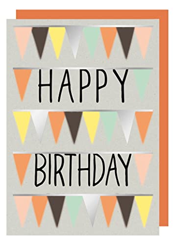 Quire Rough Elegance Card Happy Birthday Bunting