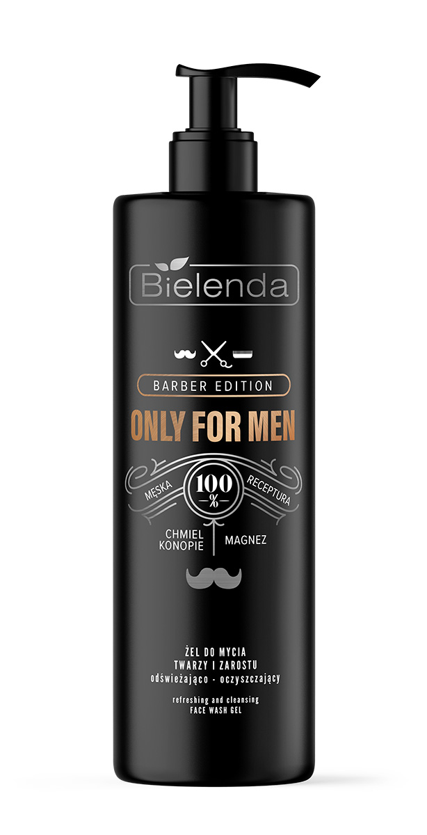 BIELENDA Bielenda Only for Men Barber Edition Żel do mycia twarzy i zarostu odświeżająco-oczyszczający 190g 131678