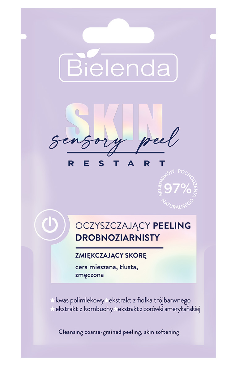 Bielenda Skin Restart Sensory Peel Oczyszczający Peeling drobnoziarnisty - zmiękczający skórę 8g 133295
