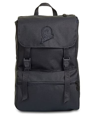 Plecak INVICTA - JOLLY SOLID - MAŁY, czarny - Biuro, podróże i wypoczynek - Kieszeń na PC - Plecak damski - 100% Eco Material