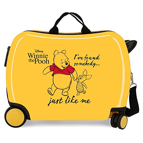 Disney Winnie The Pooh Walizka dziecięca, ochra, 50 x 39 x 20 cm, sztywna, zamknięcie kombinowane ABS, boczne 78 l, 1,8 kg, 4 koła, bagaż podręczny, żółta, walizka dziecięca, żółty, walizka dziecięca