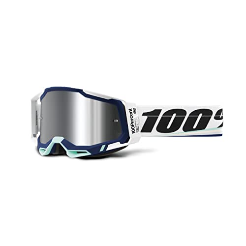 100% MASKARY Racecraft 2 Goggle Arsham - lusterko srebrne lampy błyskowe, unisex dla dorosłych, standardowy