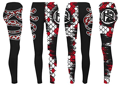 HOTSPOT DESIGN KOI, M, czarno-czerwony, legginsy, 010501002