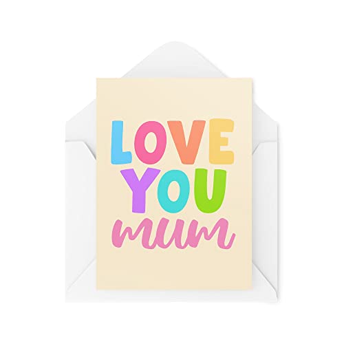 Śmieszne nowości kartki z życzeniami | Love You Mum | Urodziny Dzień Matki Mama Matka Mama Od Syna Od córki Przekomarzanie się Zabawny żart | CBH1283