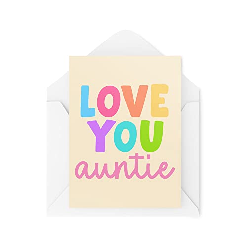 Śmieszne nowości kartki okolicznościowe | Love You Auntie | Urodzinowa siostra od siostrzeńca od siostrzenicy Thinking Of You przekomarzanie się zabawny żart | CBH1287
