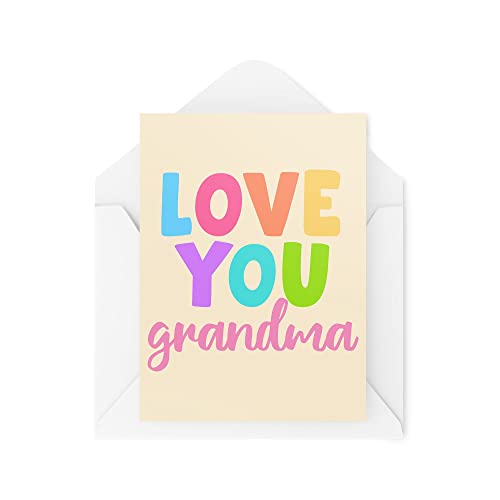 Śmieszne nowości kartki z życzeniami | Love You Grandma | Urodziny Dzień Matki Babcia Nana Dziadek przekomarzanie się zabawny żart | CBH1284