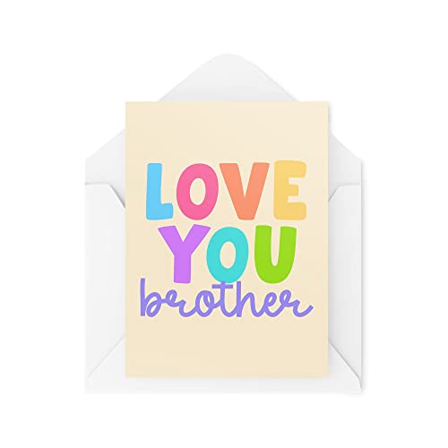 Śmieszne nowości kartki z życzeniami | Love You Brother | Urodzinowy brat od siostry Thinking Of You Banter Zabawny żart | CBH1296