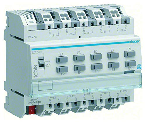 Hager Polo KNX Wejście binarne 10-krotne 230V AC TXA310 TXA310