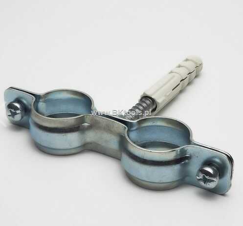 Dg Clamps Uchwyt rurowy podwójny dwuśrubowy bez gumy 1