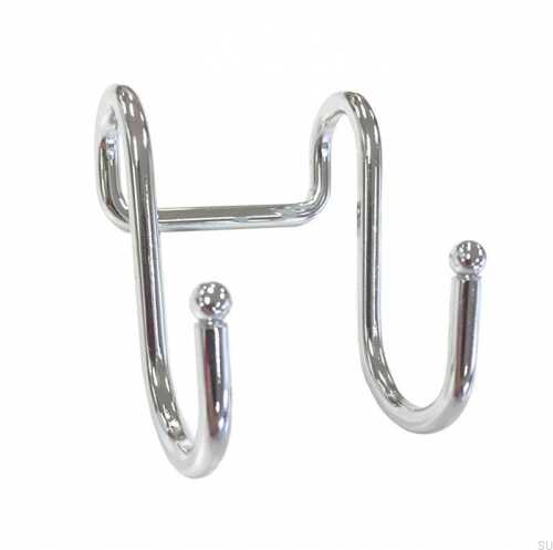 Hak podwójny 6K Chrom Polerowany