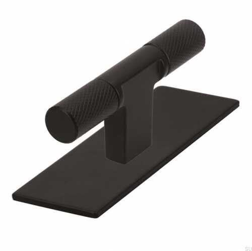 Gałka meblowa z podkładką T-Bar 2509 Metalowa Czarna
