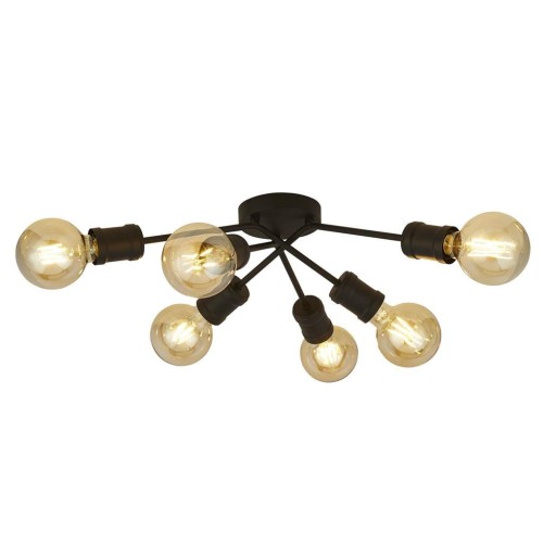 Dance lampa sufitowa 6-punktowa czarna 45201-6BK