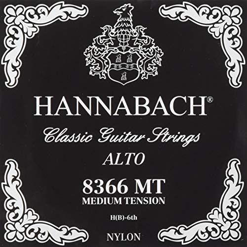 Hannabach Struny do gitary klasycznej, gitara stara, H/B6 - 8366MT, seria 836MT, Medium Tension