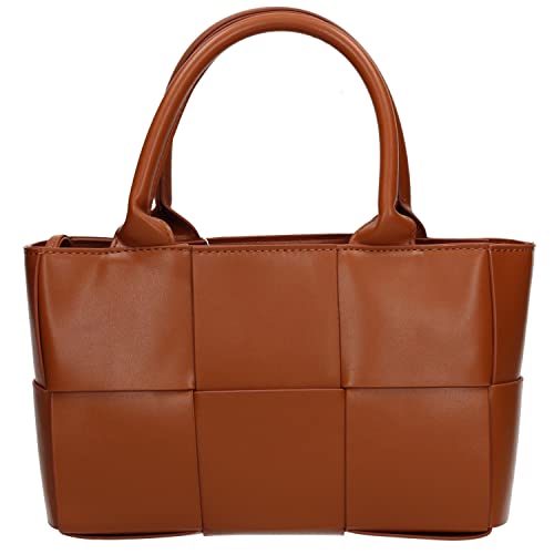 SWANKYSWANS Heather wegańska skórzana mini torba 2 w 1 torba z uchwytem na górze, Brązowy