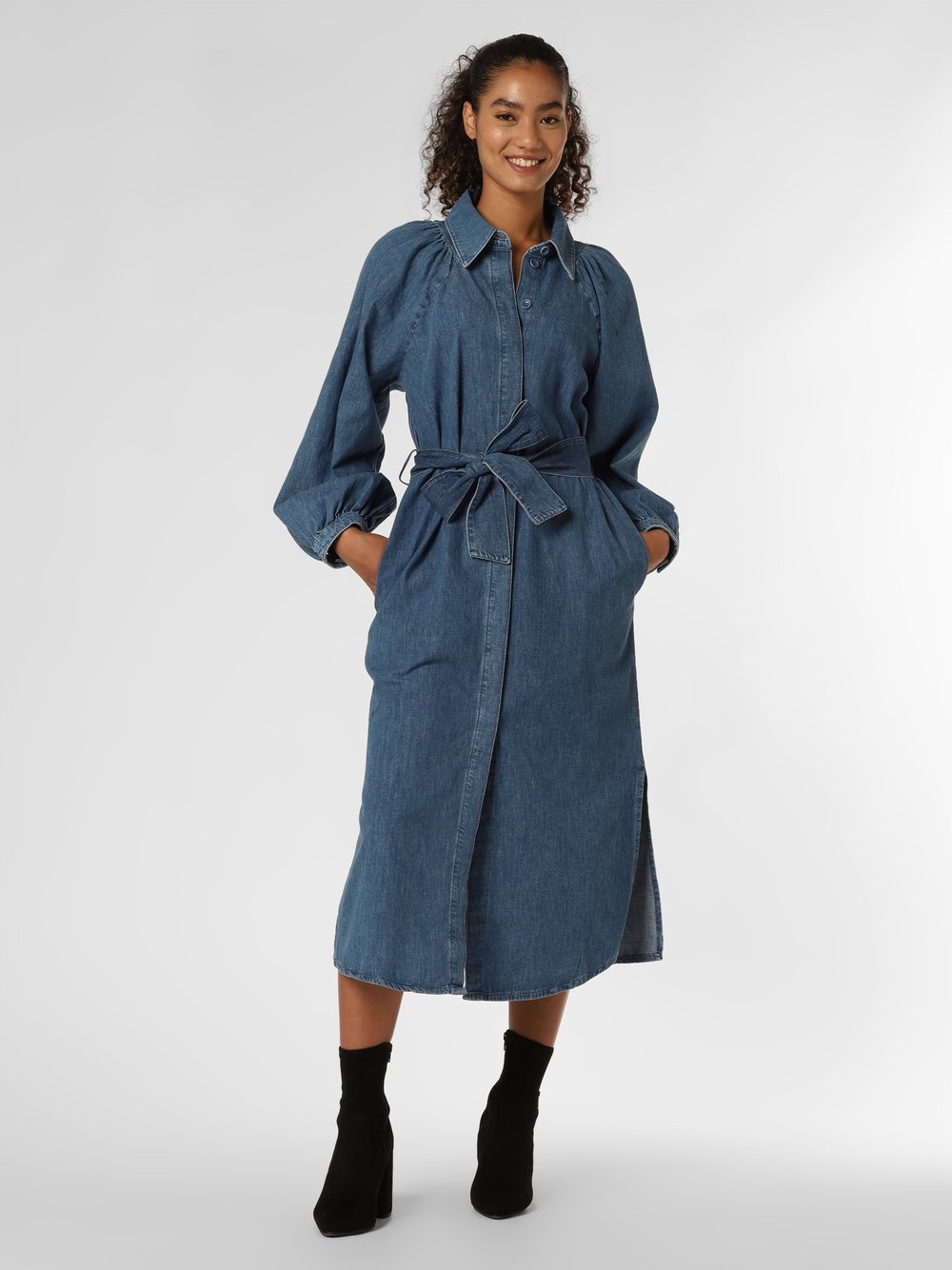 Esprit Collection - Damska sukienka jeansowa, niebieski