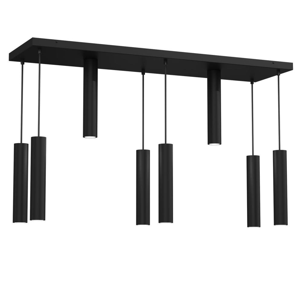 Luminex Line 97 lampa wisząca zwis 8x8W GU10 czarna