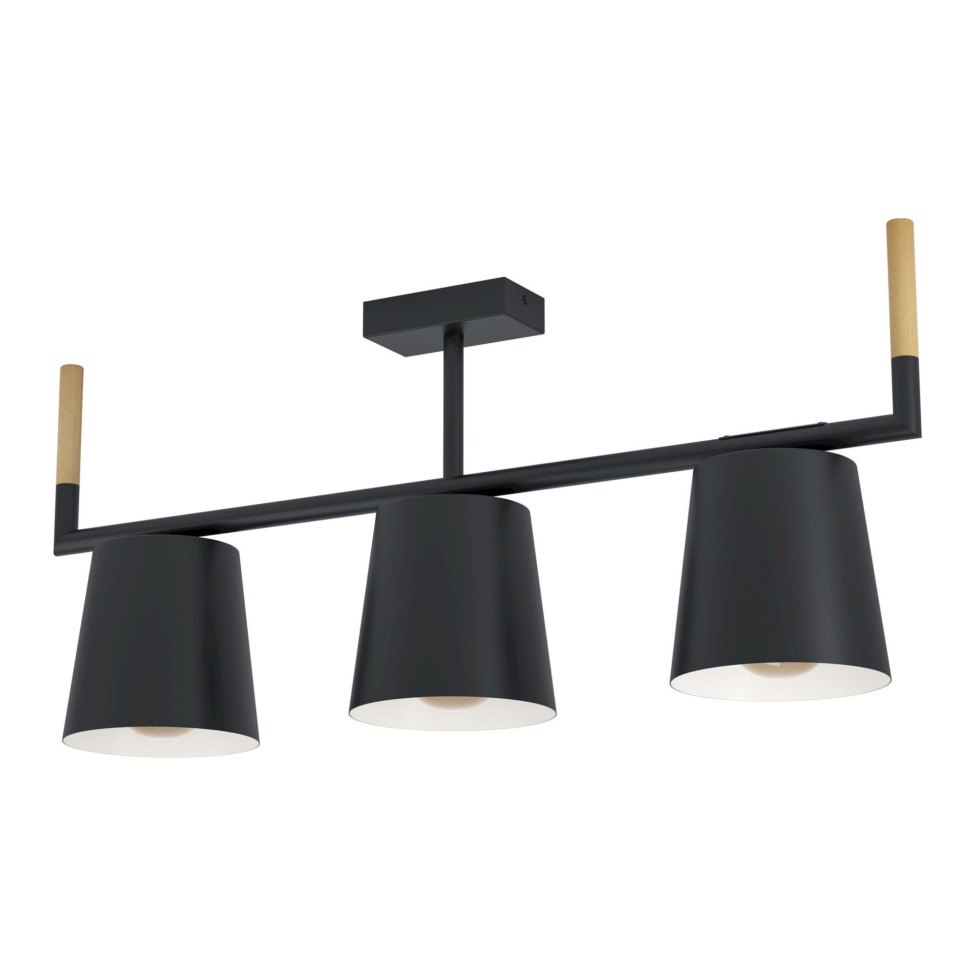 Eglo Lacey 43611 plafon lampa sufitowa 3x40W E27 biały/czarny