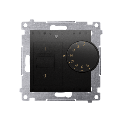 Regulator temperatury Kontakt-Simon 54 DRT10W.02/49 z czujnikiem wewnętrznym moduł 162 A, 230V~ montaż na wkręty czarny