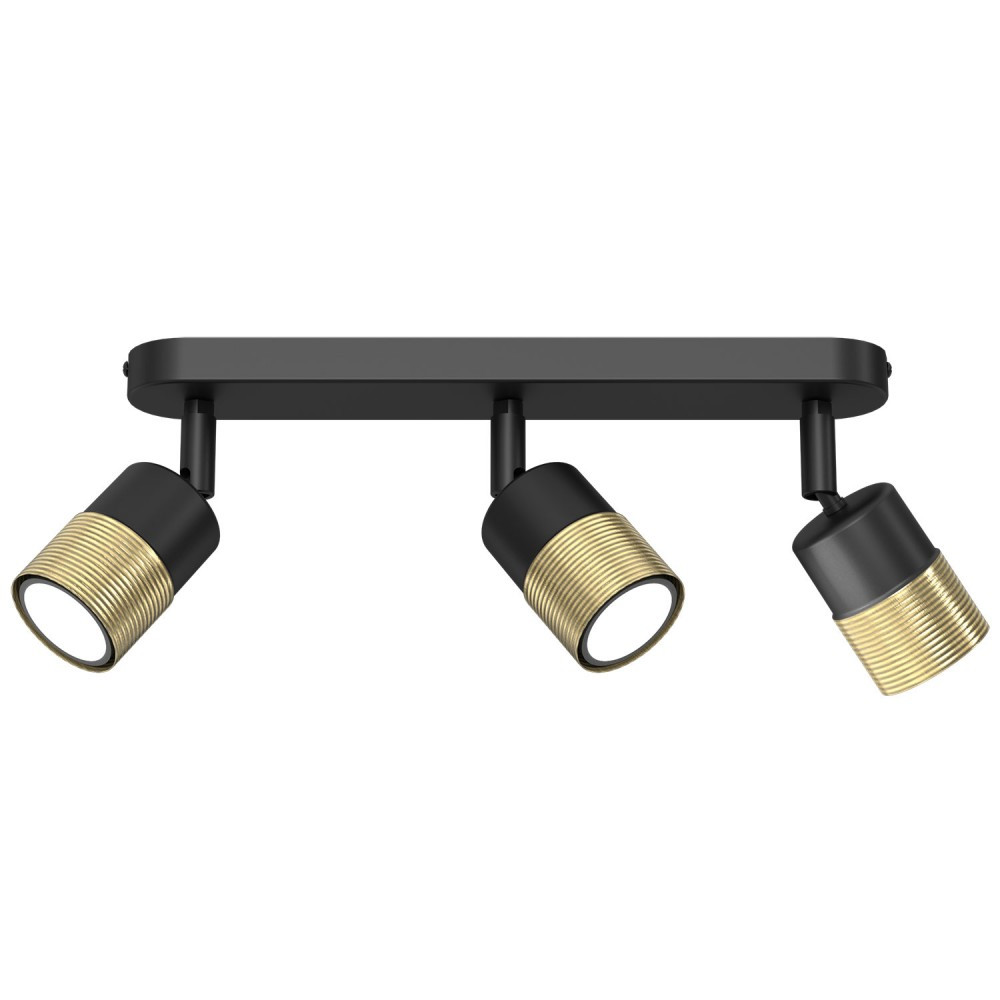 Luminex Mizu 3913 plafon lampa sufitowa 3x8W GU10 czarny/brązowy