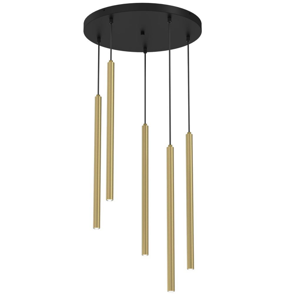 Luminex Plate 4121 lampa wisząca zwis 8x8W G9 czarna/brązowa